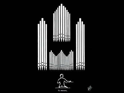 The Majestic acrylic marker church design drawn on paper hand crafted hand drawn illustration illustration instruments music organ pen and paper pipe pipe organ