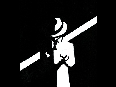 The Observer acrylic marker black and white bold illustration book book lover design drawn on paper hand crafted hand drawn illustration hat illustration man reading man with hat minimal pen and paper