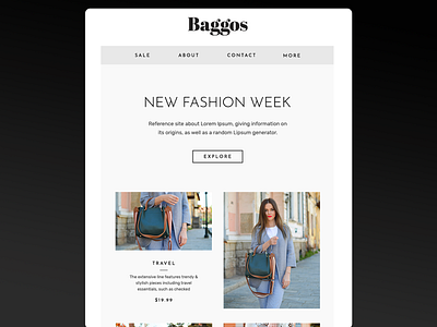 Baggos - eCommerce email template