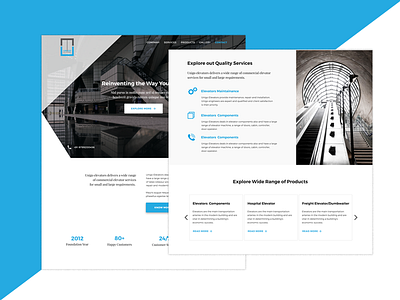 UI Design - Unigo Elevators elegant minimal mobile first mockup ui design ux website