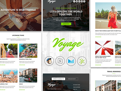 Voyage v1.0 - Responsive Tour & Travel Agency Email Template agency campaign monitor creative digital marketing email campaign email marketing mailchimp minimal modern newsletter newsletter design responsive tour travel