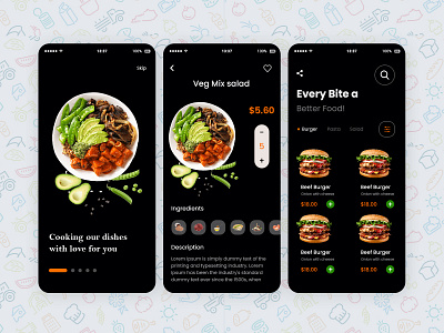 Food App Design android ios mobile app design uiux