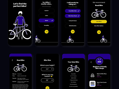 Cycle App Design android ios mobile app design uiux