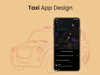 Taxi App Design android ios mobile app design
