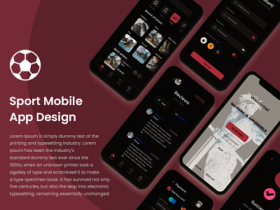 Sport App Design android design illustration ios mobile app design uidesign