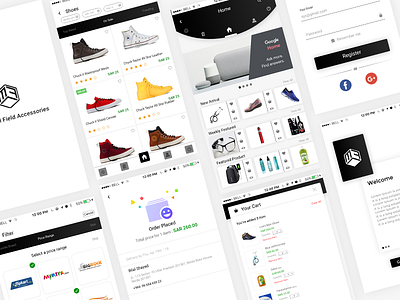 E- Commerce App android flat ios mfa mobile app design uiux