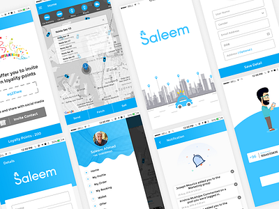 Saleem car booking app android flat ios mobile app design saleem uiux