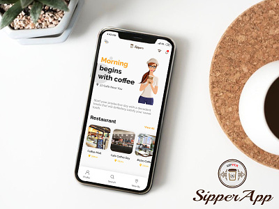 Sipper Mobile App android illustration ios mobile app design uidesign