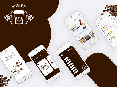 Sipper App android ios mobile app design uiux