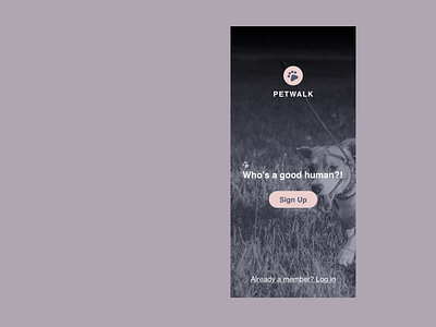 Daily UI #001-Petwalking Signup Screen Page