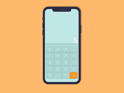 DailyUI #004 Calculator-Moderate Neumorphic Style