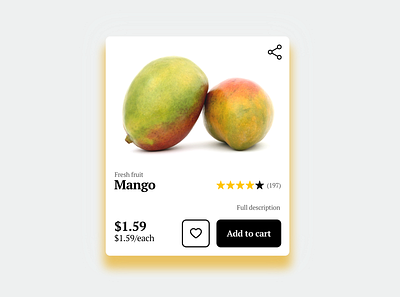 DailyUI #012 Quick Look for E-Commerce Shop (Single Item) 012 add to cart black white challenge dailyui delivery app design ecommerce app food app grocery app mobile popup quick serif sketch ui ux