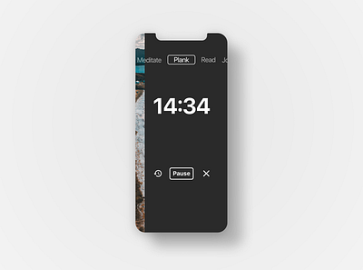 DailyUI #014 Countdown Timer app black white clean countdown dailyui discipline fitness app headspace image meditation app minimal mobile planning reveal routine time timer app ux