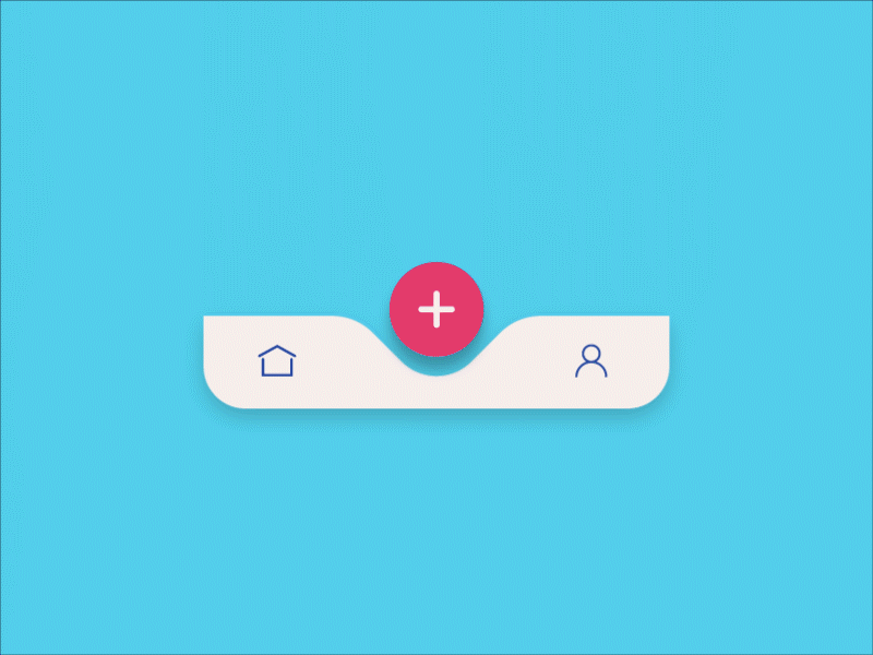 Tab Bar animation app bottom menu bottom nav design illustration interaction design simple ui