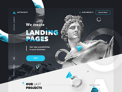 🔥Creative Landing page 3d agency creative design desktop illustration landing page layout parallax ui ux website