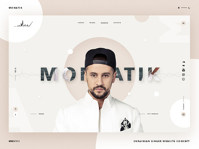 Monatik Singer website concept clear concept design desktop layout minimal promo typography ui ux website