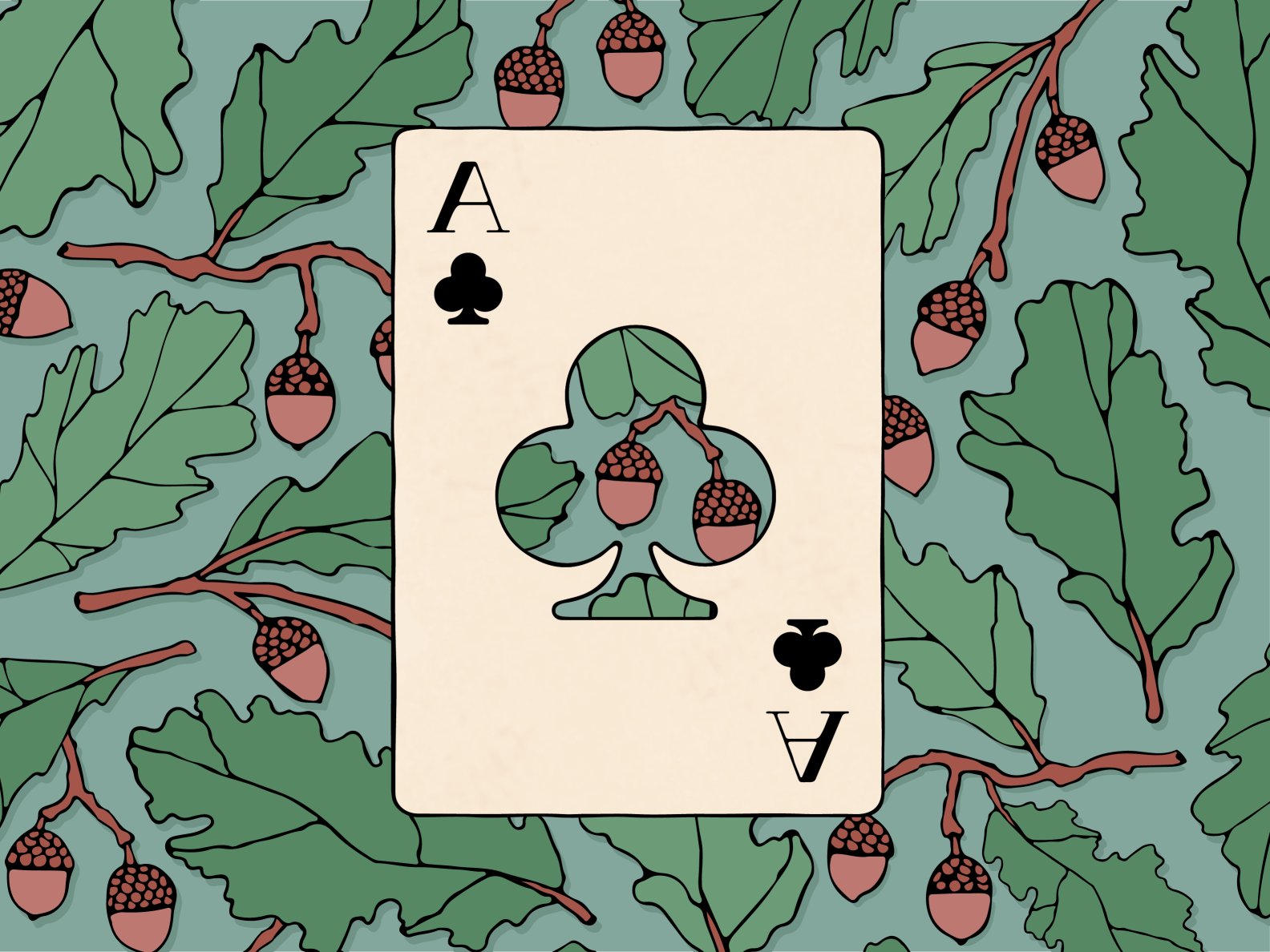 Playing Card / Ace of clubs by Natalia Lek on Dribbble