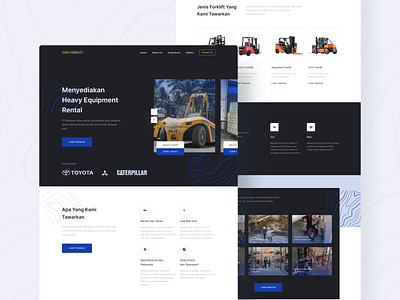 Rental Forklift - Landing Page Redesign android app branding card cars clean design flat icon ios landing page manager project redesign rental task typography uiux web webdesign