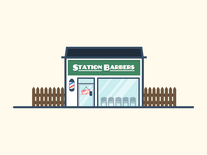 Station Barbers Glasgow shop barber vector glasgow barbers station