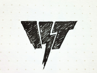 Quick Logo Concept black bolt dot grid ian storm taylor lightning logo sketch