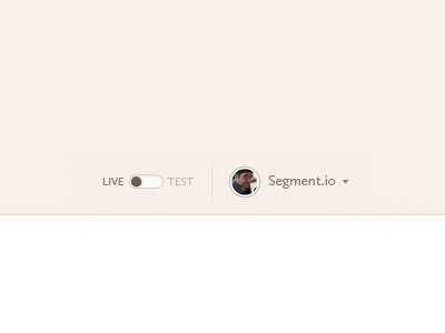 Account dropdown
