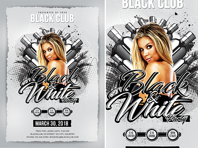 Black And White Party bar black black and white black and white party black night bottles club dance disco dj drink flyer