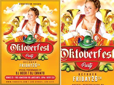 Oktoberfest Party autumn bar barrel beer bottles clean disco drink event fest fun german germany grains hops modern music october october event october fest