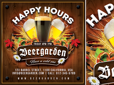 Happy Hours bar barrel beer brewing clean cold colorful discount drink event fermentation festival grain happy happy hours home brew hops hour hours leaves