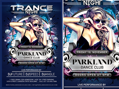 Trance Night abstract bar club club flyer colorful concert dance dark dj flare flyer hip hop house lens light live mixer music night particles