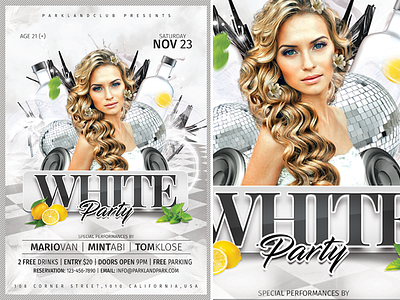 White Party Flyer