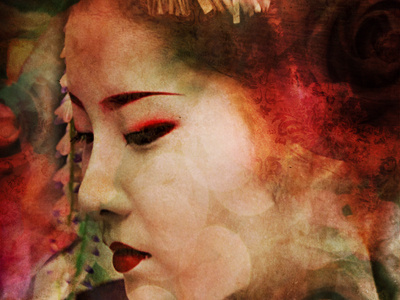 Geisha on Canvas canvas design graphic