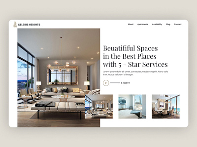 Celsius - Property Landing Page Website landing page ui visual design web design
