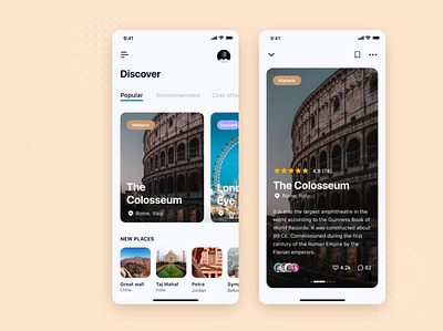 Travel App Design mobile app mobile ui travel