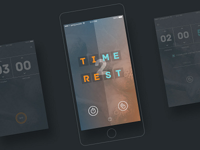 Time 2 Rest: Rest Timer App app design fitness gym mobile timer tracker ui user interface ux