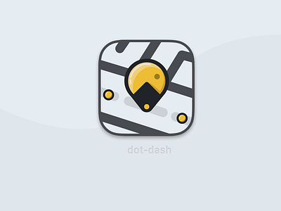 App Icon: Dot-Dash app app icon design gps icon icon design illustration ios iphone logo mobile ui