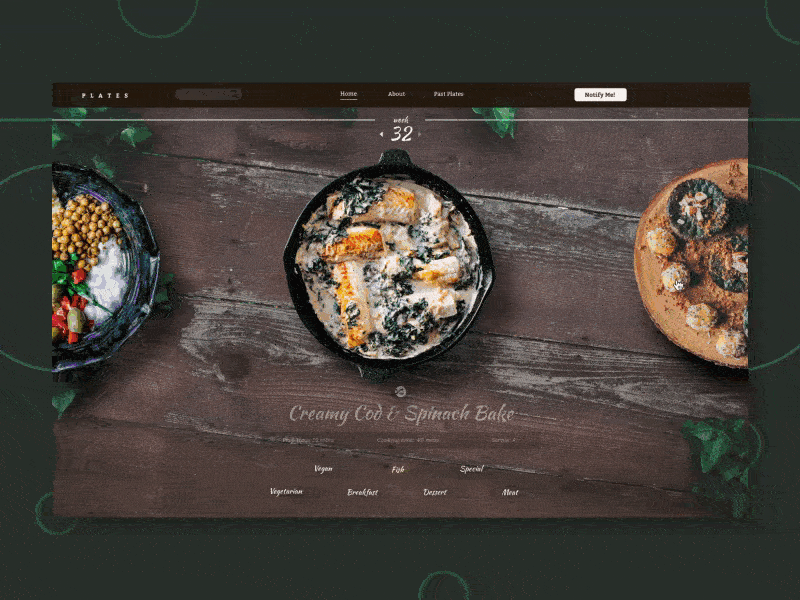 UI Design: Plates after effects graphic design health nutrition responsive sketch ui ui design ux web design