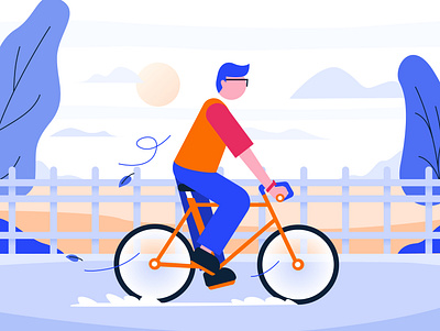 CYCLING activity branding character design cycling cycling app dailyui design illustration learning app people ui vectors