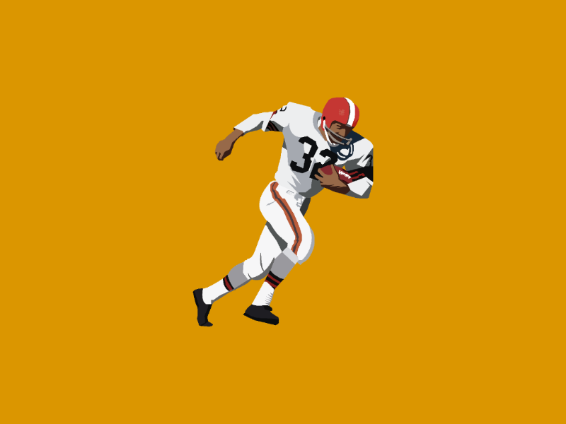 Jim Brown nfl100 cleveland browns challenge helmet artist art success game illustration nfl design illustrator vector