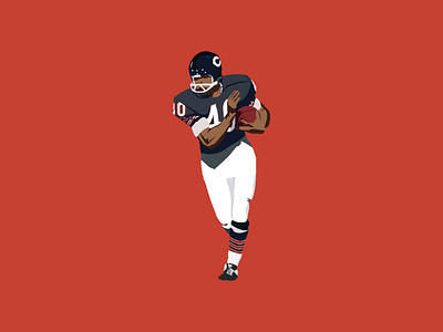 Gale Sayers art artist bears challenge chicago design game helmet illustration illustrator nfl nfl100 success vector