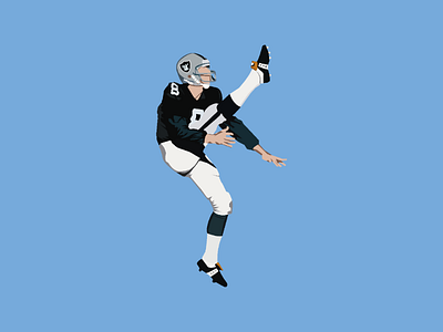 Ray Guy art artist design game illustration illustrator los angeles nfl nfl100 riders success vector