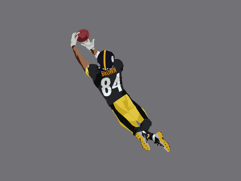 Antonio Brown success game illustration nfl100 nfl design illustrator vector