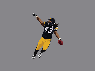 Troy Polamalu design illustration nfl100 illustrator nfl pittsburgh steelers vector