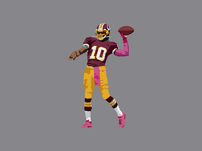 Robert Griffin III game illustration illustrator nfl nfl100 quarterback redskins success vector washington