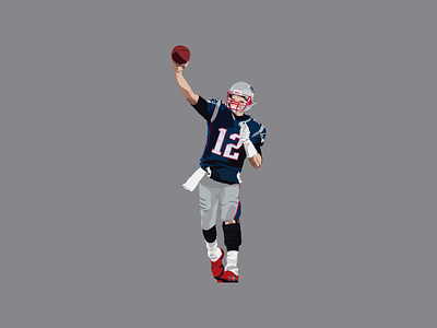 Tom Brady design illustration illustrator new england nfl nfl100 patriots pats quarterback vector