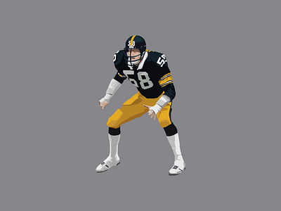 Jack Lambert design illustration illustrator nfl nfl100 pittsburgh steelers vector