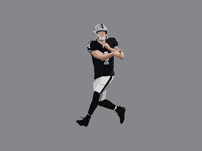 Derek Carr art design game illustrator nfl nfl100 oakland quarterback success vector