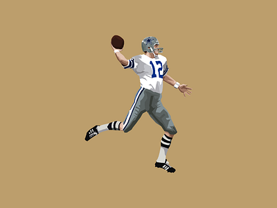 Roger Staubach challenge cowboys dallas design game helmet illustration illustrator nfl nfl100 success vector