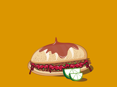 Torta Ahogada Dribble design icon logo torta