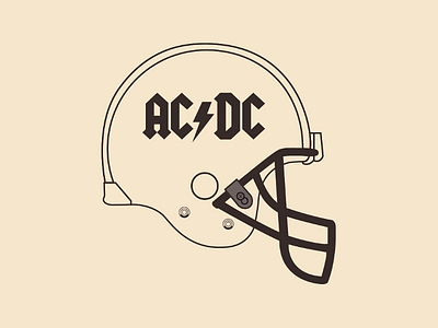 AC/DC Helmet vector illustrator design