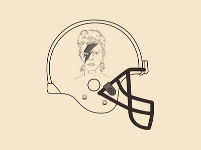 Bowie Helmet vector illustrator design